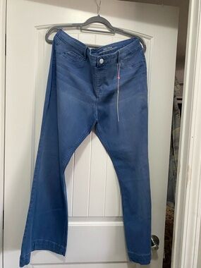 Laurie Felt Indigo Silky Denim Jeans with new tags!! XLP 18 PETITE